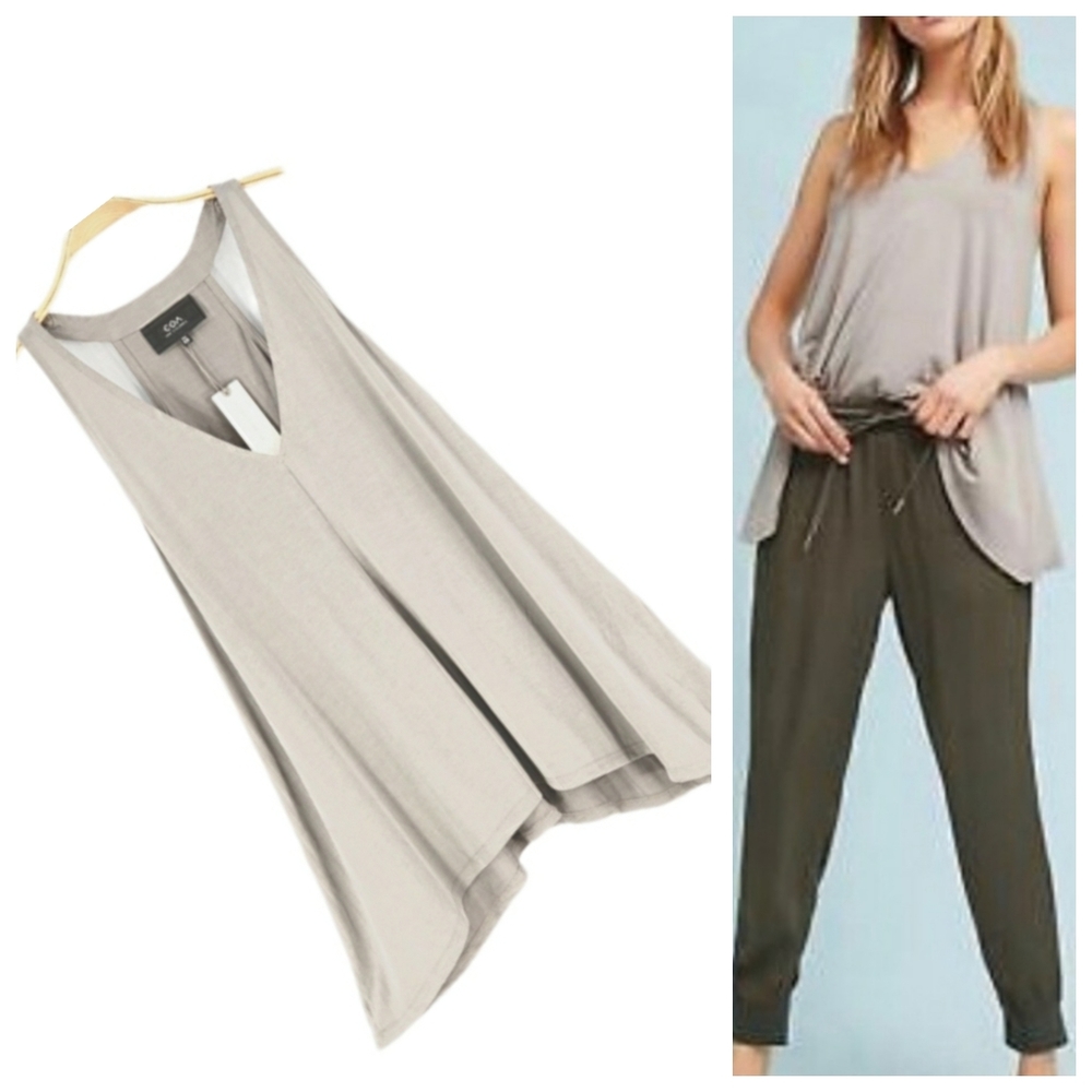 New ANTHROPOLOGIE COA Recline V-neck Tank Top XS